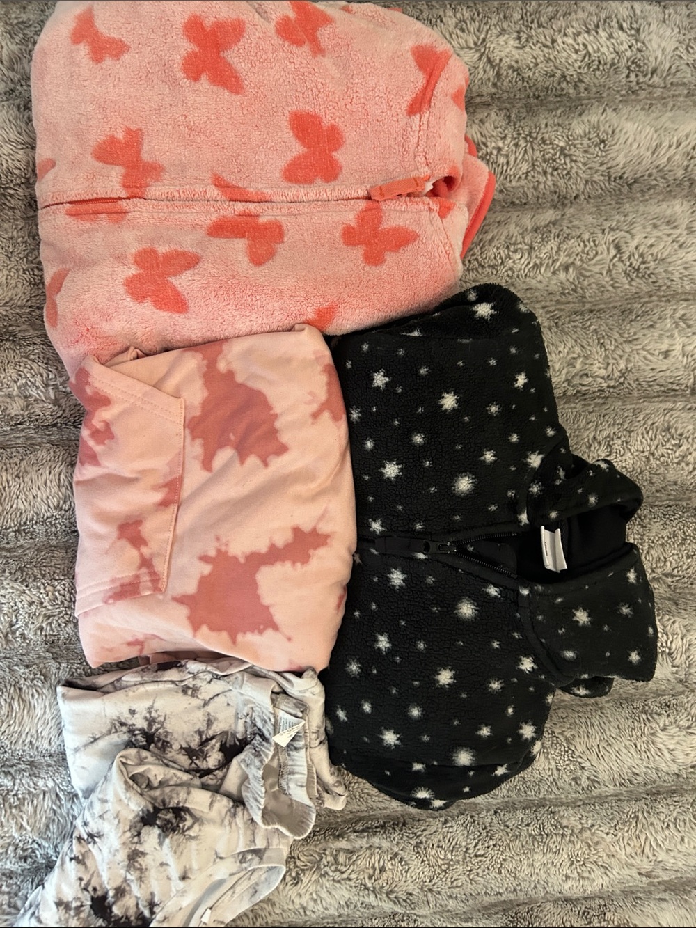 Girls Cozy Cold-Weather Pajama Bundle – Size 10